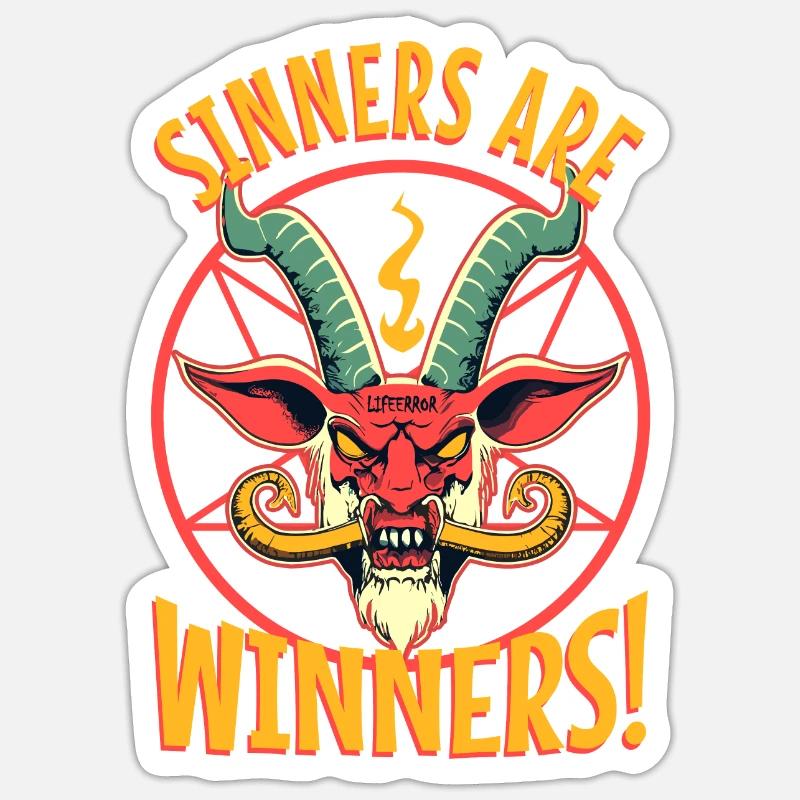 Sinners are Winners - Lifeerror Sticker size S (10 x 10 cm)