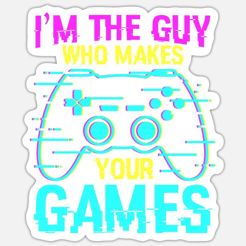 Game Programmer Saying - Sticker size S (10 x 10 cm) - white matte