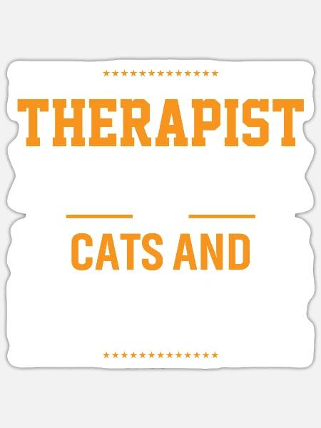 Diese Physiotherapeutin Wird Von Katzen Angetriebe - Sticker Größe S (10 x 10 cm) - Mattweiß