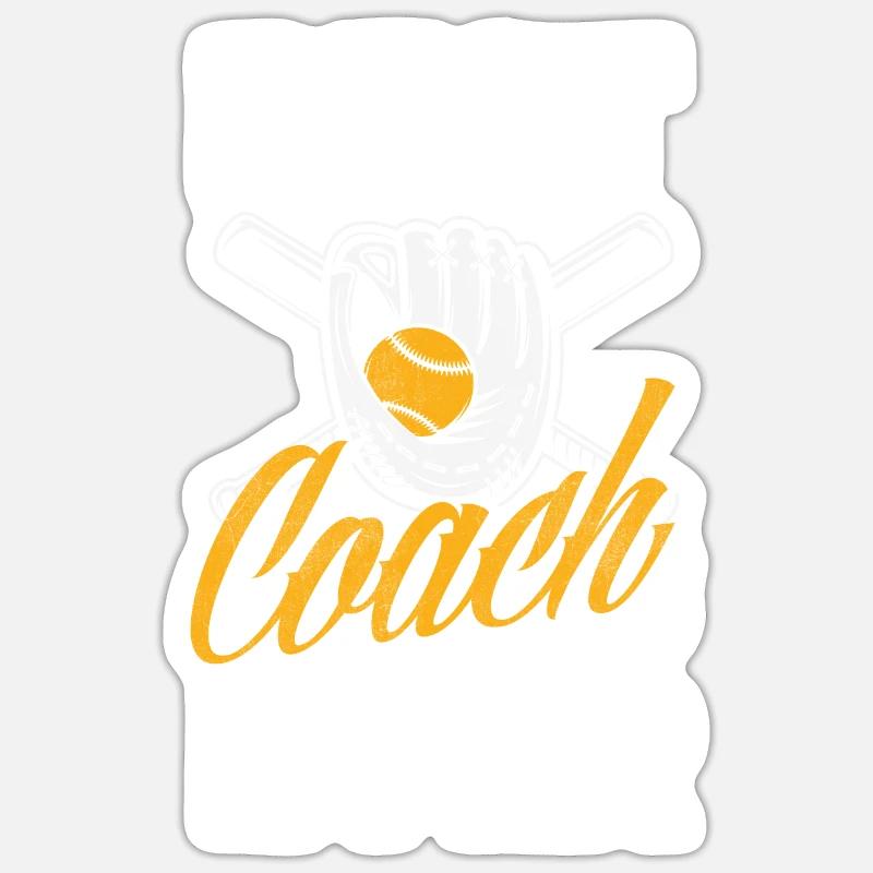 Drôle de baseball - Sticker taille S (10 x 10 cm) - blanc mat