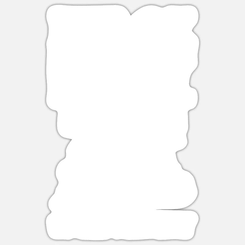 Drôle de baseball - Sticker taille S (10 x 10 cm) - blanc mat