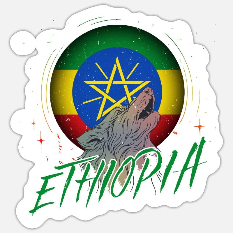 Éthiopie Sticker taille S (10 x 10 cm)