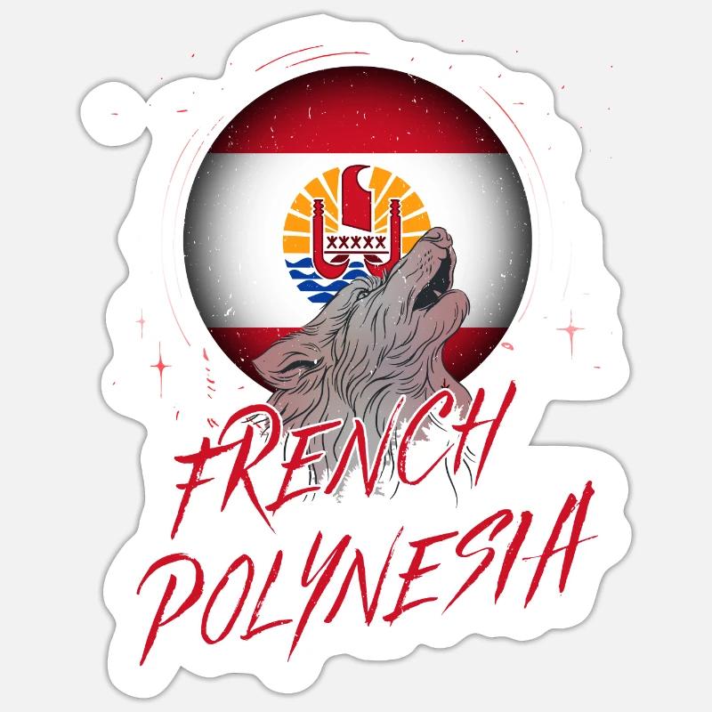 French Polynesia - Sticker size S (10 x 10 cm) - white matte