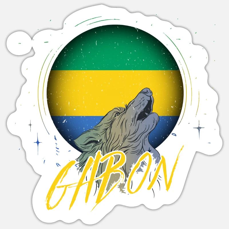 Gabon Sticker size S (10 x 10 cm)