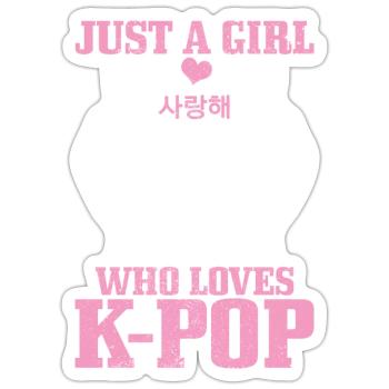 K-Pop-Fan Geschenk Koreanische Popmusik - Sticker Größe S (10 x 10 cm) - Mattweiß - Vorne