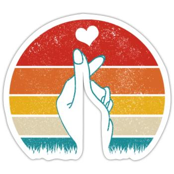 K-Pop Fan Geschenk Koreanische Popmusik - Sticker Größe S (10 x 10 cm) - Mattweiß - Vorne