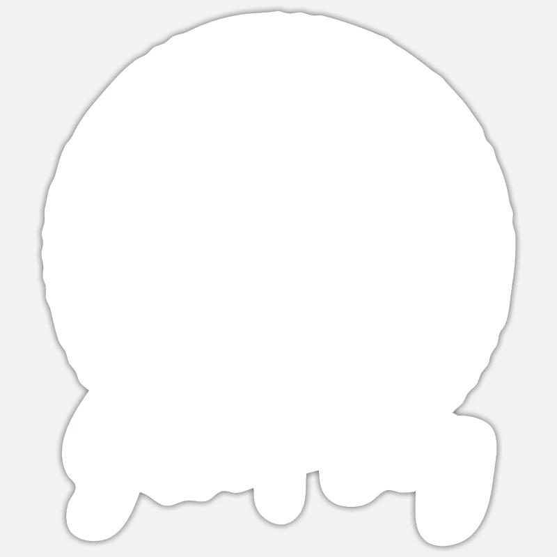Gator Boy - Sticker taille S (10 x 10 cm) - blanc mat