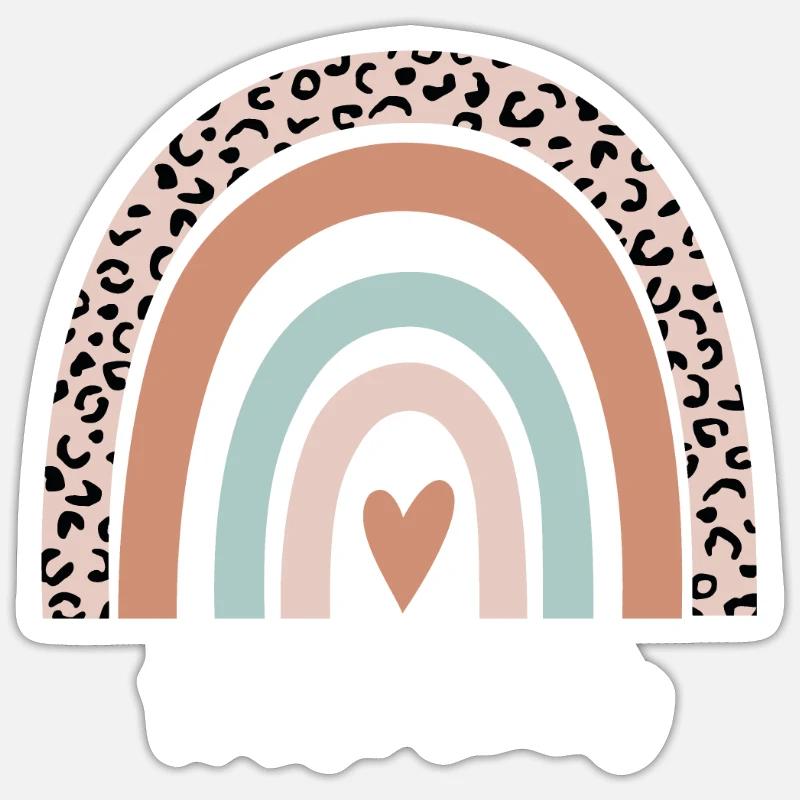 Historian Rainbow Leopard Funny Historian Sticker size S (10 x 10 cm)