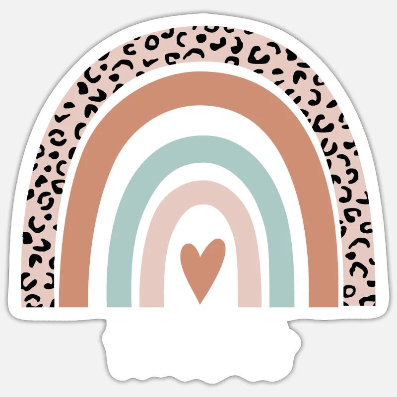 Hostess Rainbow Leopard Funny Hostess Appreciation Sticker size S (10 x 10 cm)