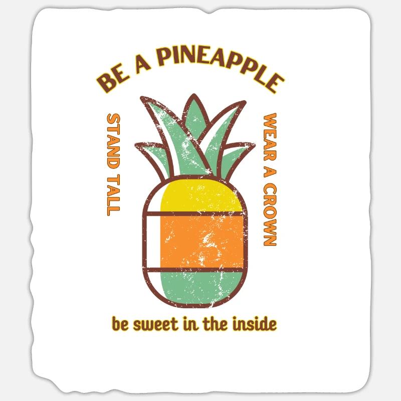 Be a Pineapple - Sticker size S (10 x 10 cm) - white matte