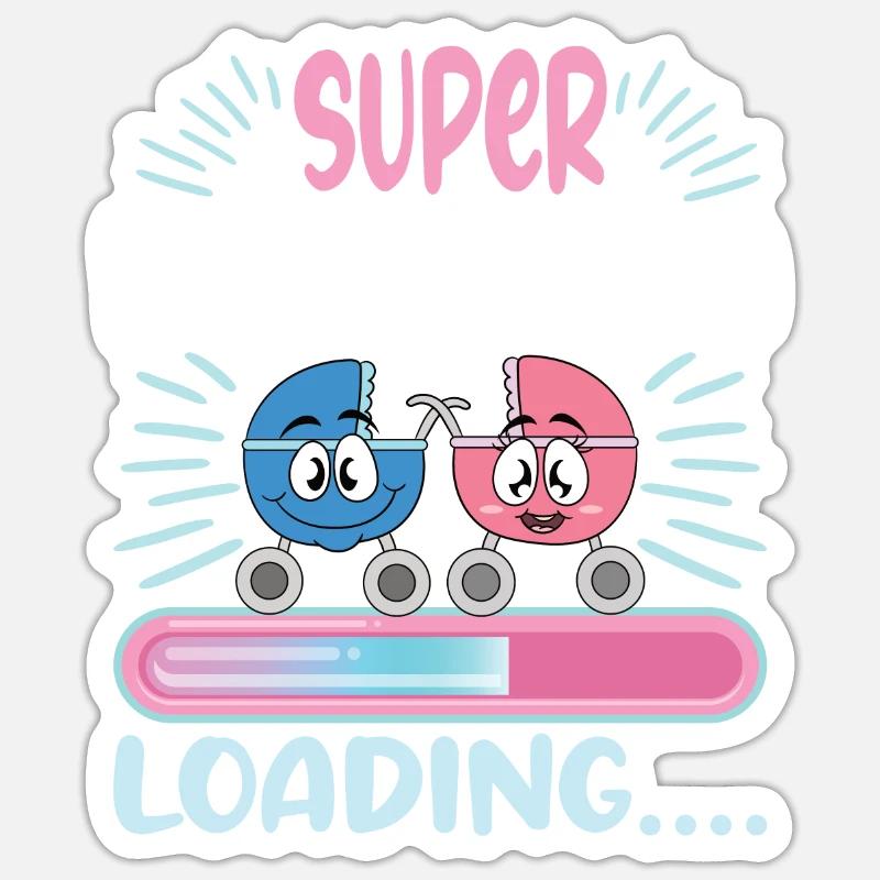 Nonna 2024 Loading Oma 2024 - Sticker Größe S (10 x 10 cm) - Mattweiß