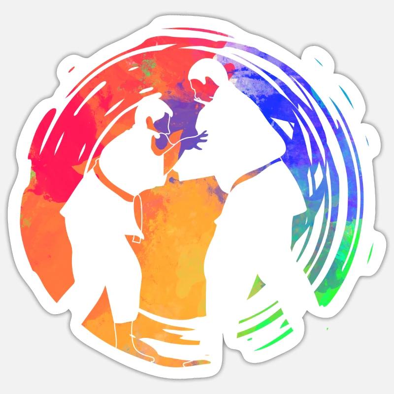 Judo - Sticker size S (10 x 10 cm) - white matte