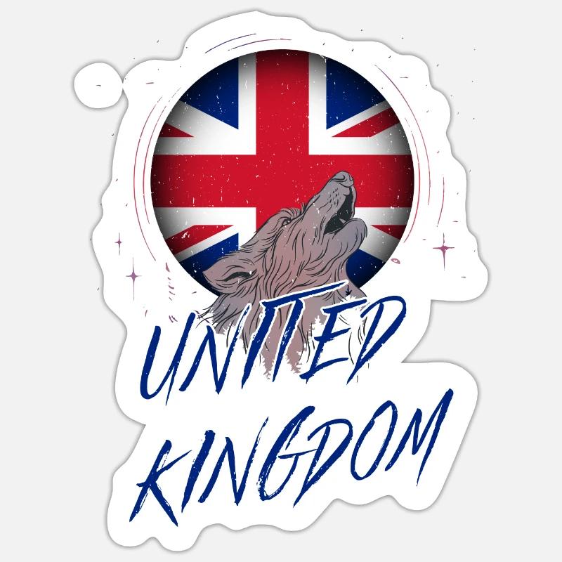 Royaume-Uni - Sticker taille S (10 x 10 cm) - blanc mat