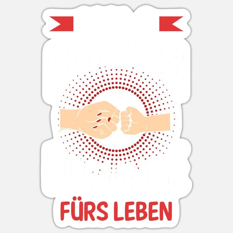 Oma Großmutter und Enkelin - Sticker Größe S (10 x 10 cm) - Mattweiß