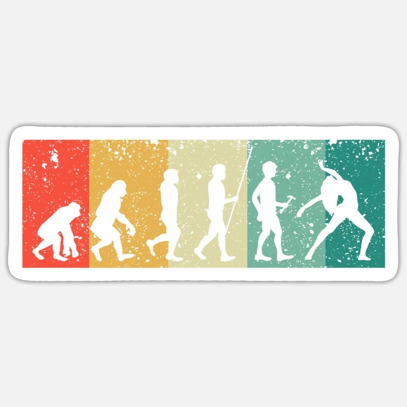Tanzen Retro Tanzen Evolution des Menschen Tänzer Sticker Größe S (10 x 10 cm)