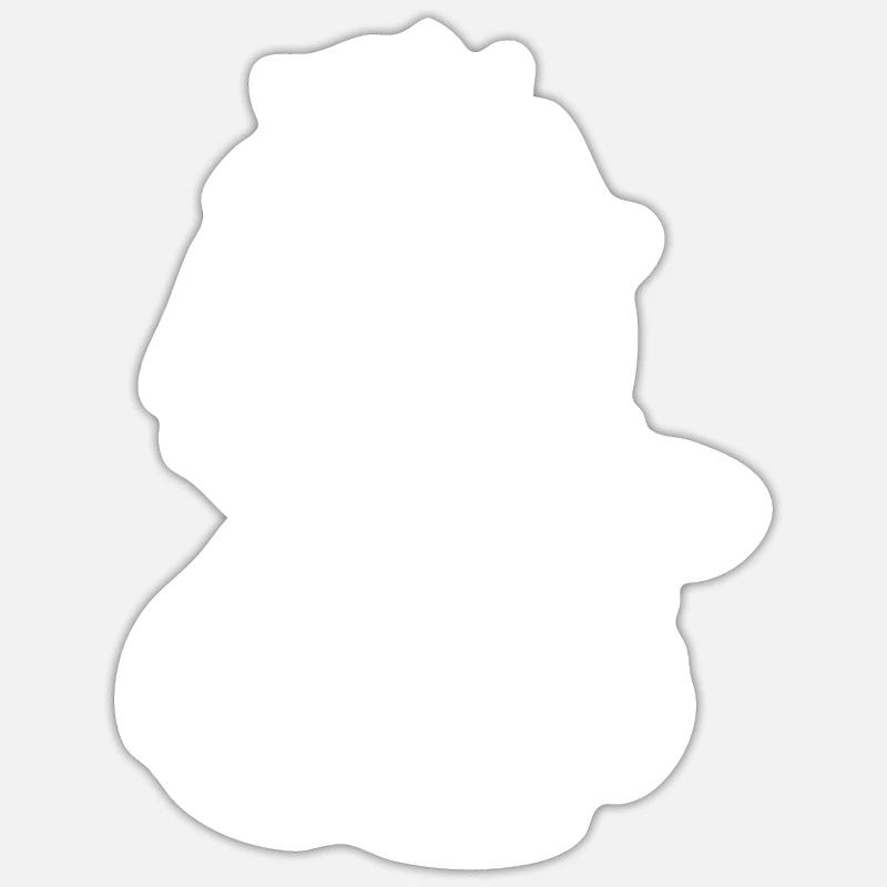 Café de canard - Sticker taille S (10 x 10 cm) - blanc mat