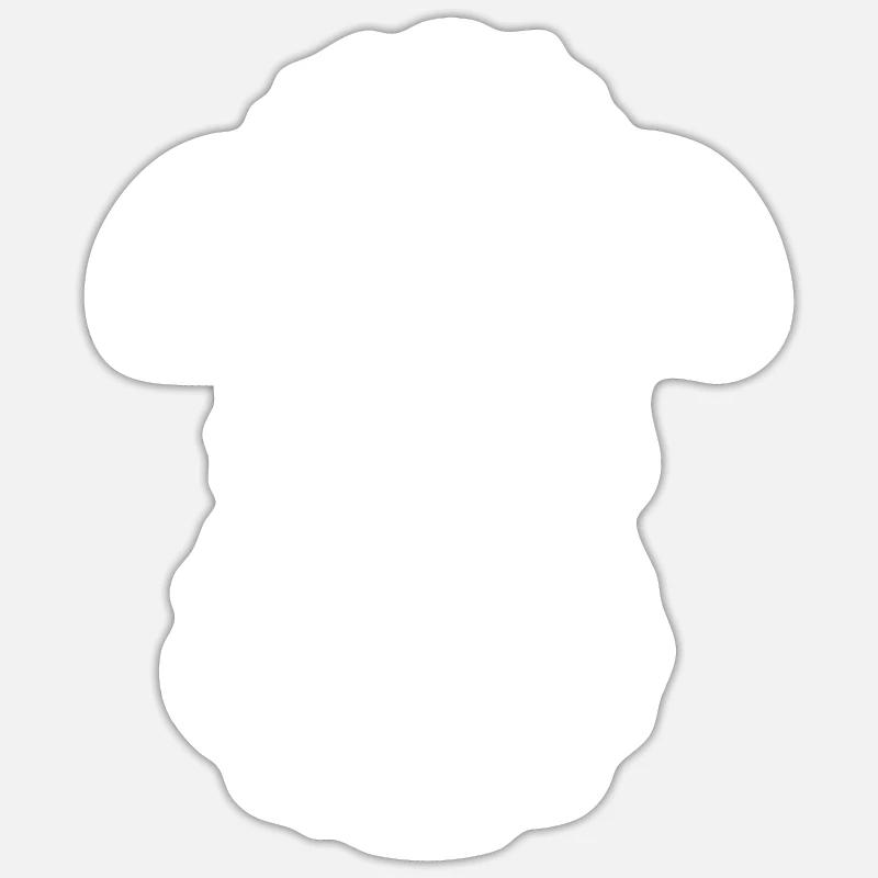 Café de mouton - Sticker taille S (10 x 10 cm) - blanc mat