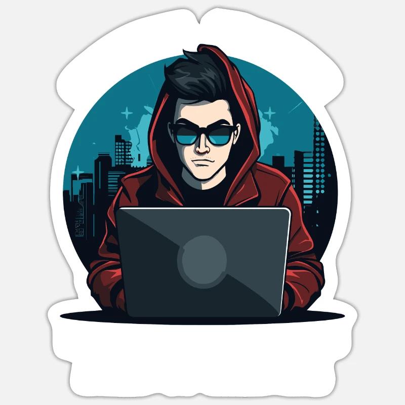 Ethical Hacking Analyst Ethical Cyber Security Sticker Größe S (10 x 10 cm)