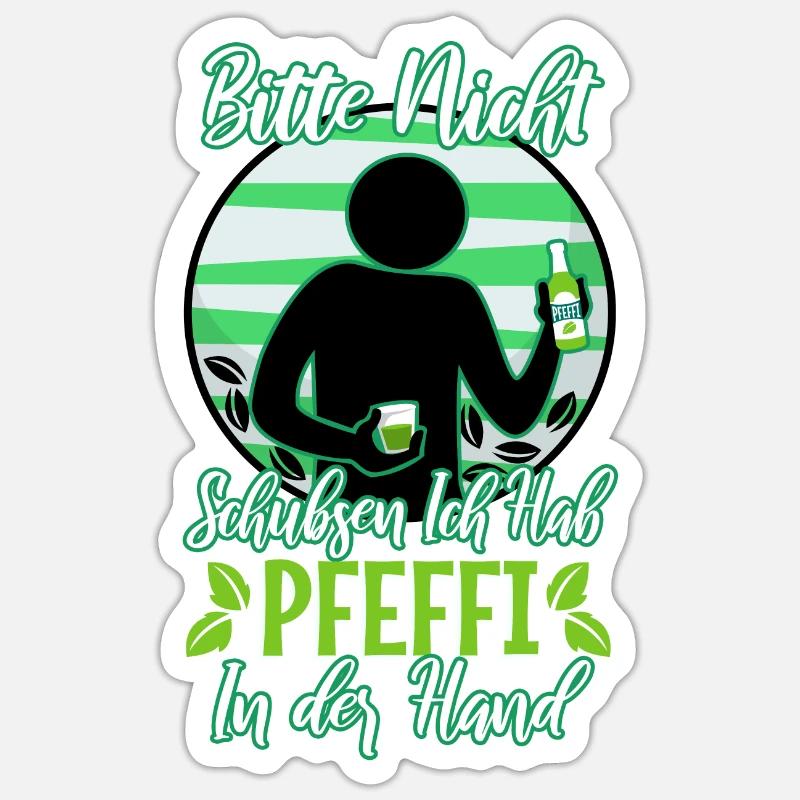 Blutgruppe Pfeffi Positiv - Sticker Größe S (10 x 10 cm) - Mattweiß