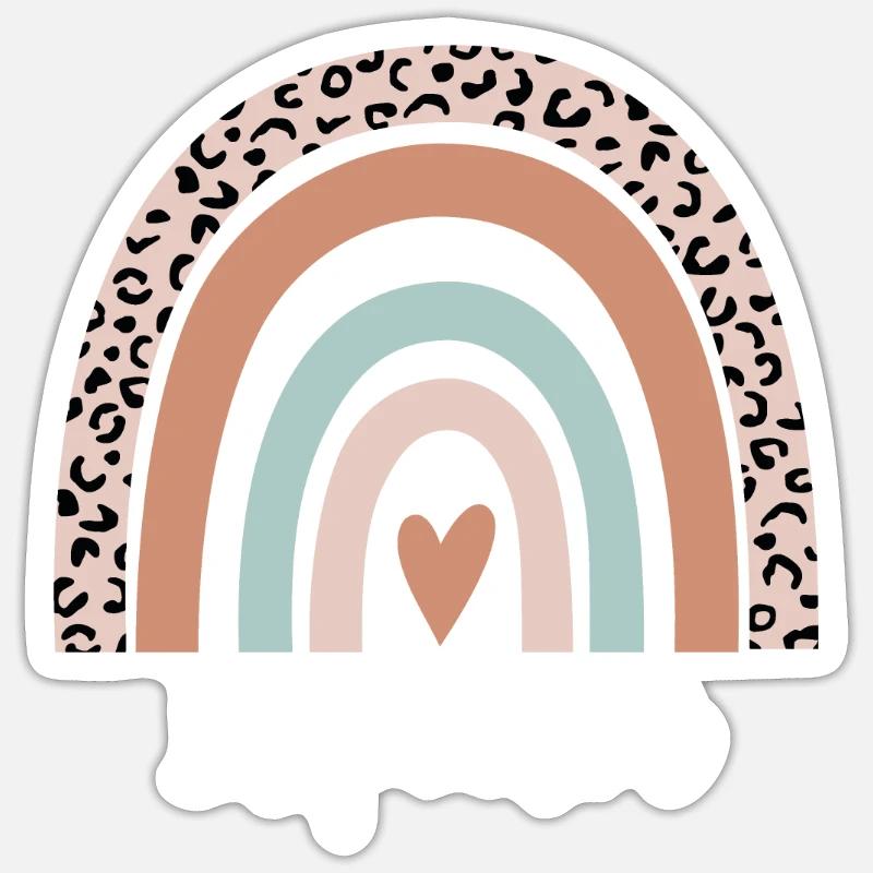 Inspector Rainbow Leopard Funny Inspector Sticker size S (10 x 10 cm)