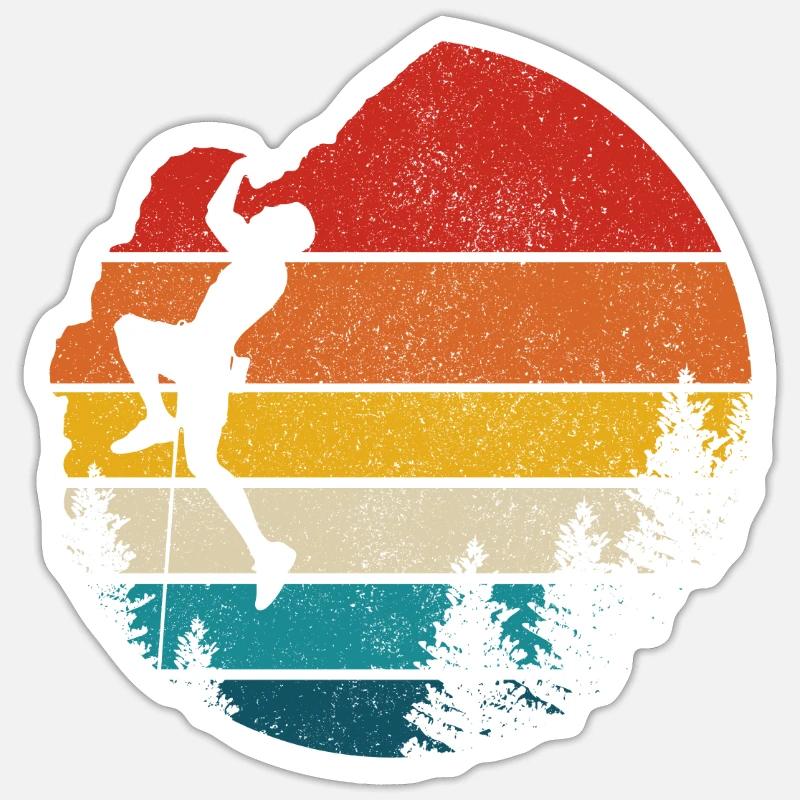 Climbing Bouldering Climber Gift - Sticker size S (10 x 10 cm) - white matte