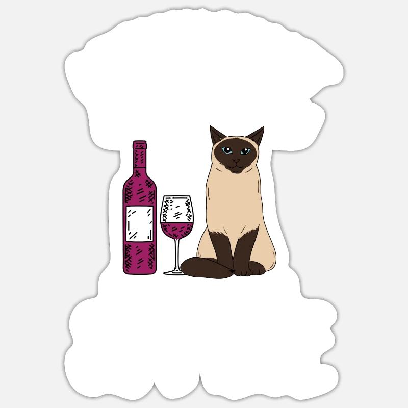 Siamese - Sticker size S (10 x 10 cm) - white matte