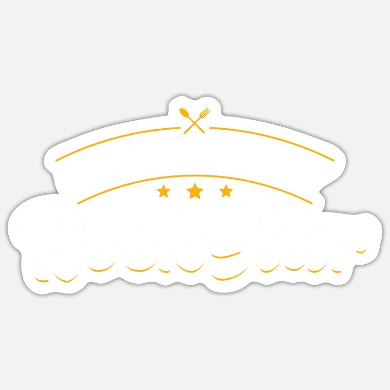 Chefkoch Kochen Kochen - Sticker Größe S (10 x 10 cm) - Mattweiß
