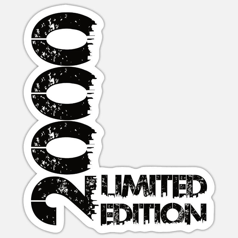 Limited Edition 2000 - Sticker Größe S (10 x 10 cm) - Mattweiß