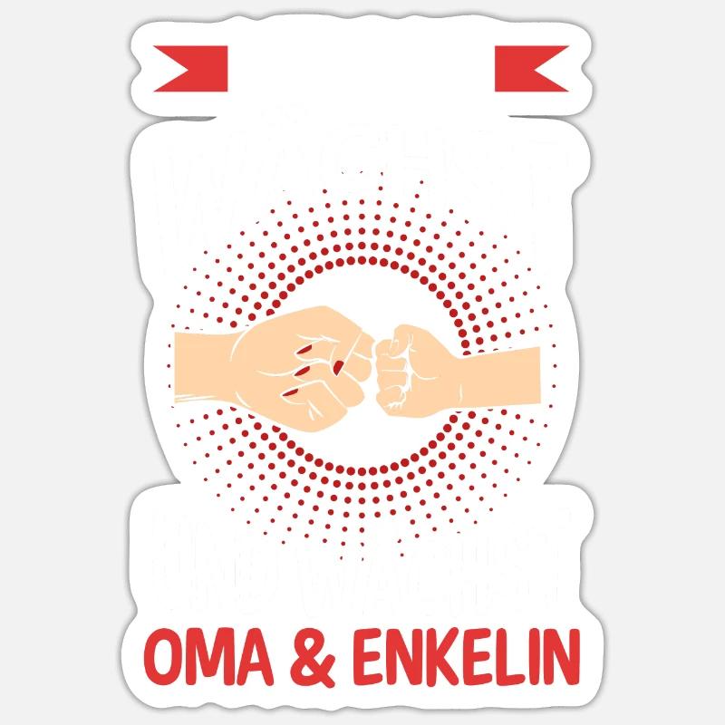 Oma Großmutter und Enkelin - Sticker Größe S (10 x 10 cm) - Mattweiß