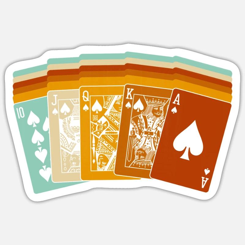 Poker - Sticker size S (10 x 10 cm) - white matte