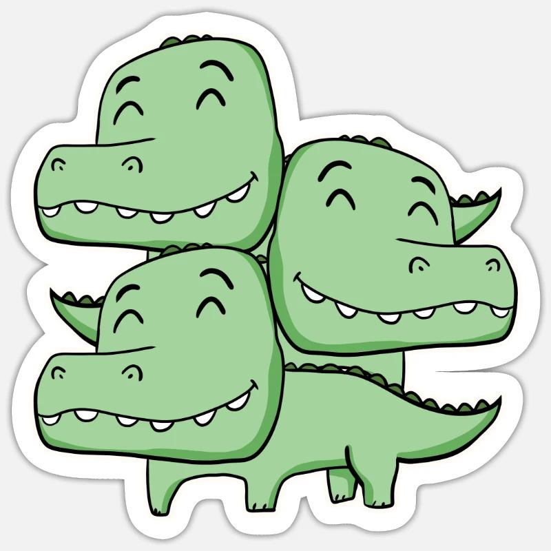 Corcodile Motif Sticker taille S (10 x 10 cm)