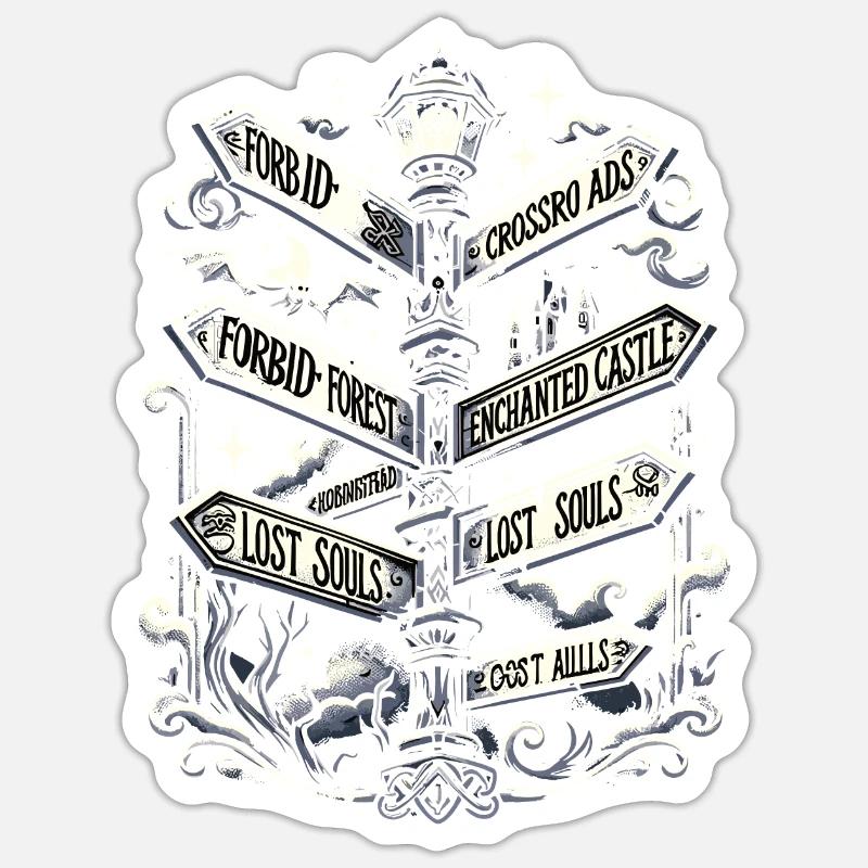 Gothic - Sticker Größe S (10 x 10 cm) - Mattweiß