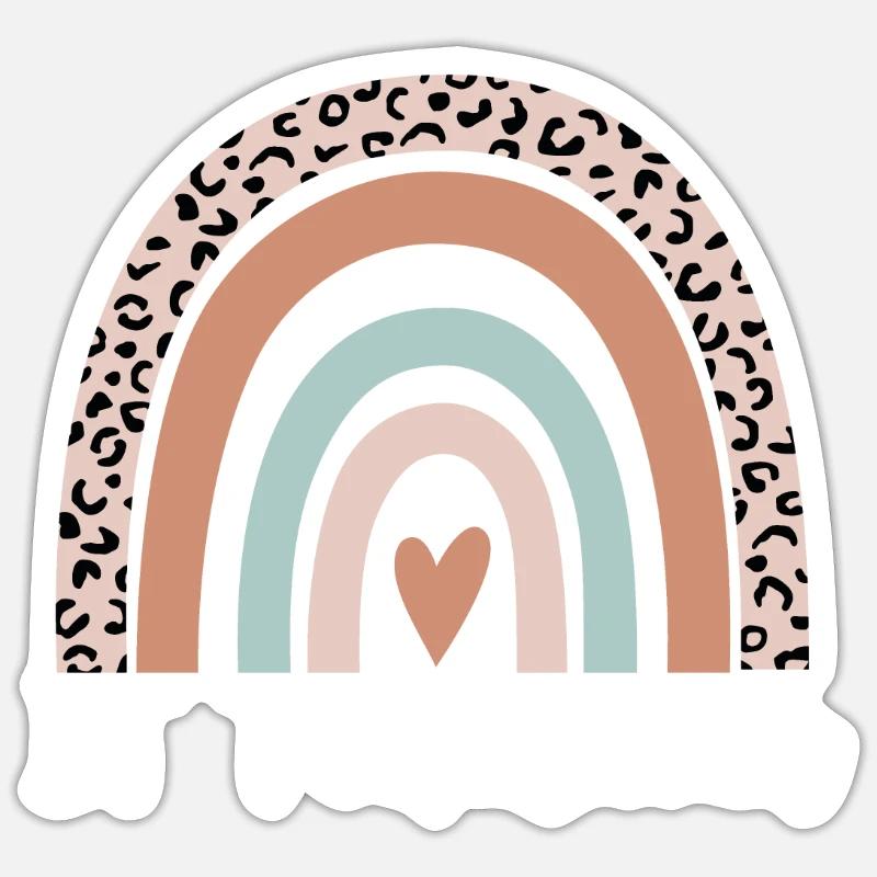 IT-Techniker Rainbow Leopard Lustiger IT-Techniker Sticker Größe S (10 x 10 cm)