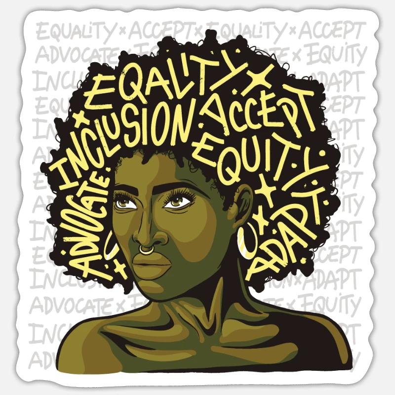 Voix de l’équité - Sticker taille S (10 x 10 cm) - blanc mat