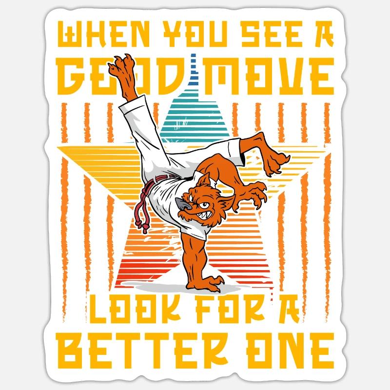 When you see a good move look for a better one - Sticker size S (10 x 10 cm) - white matte