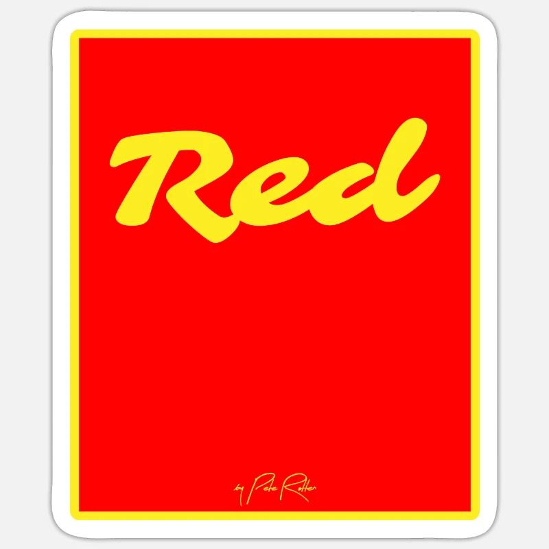 Red - Sticker size S (10 x 10 cm) - white matte