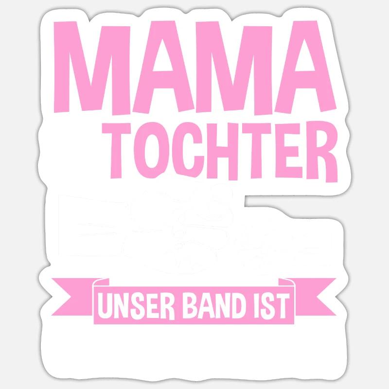 Mutter Muttertag Mama und Tochter - Sticker Größe S (10 x 10 cm) - Mattweiß