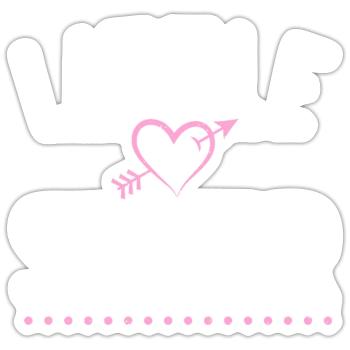 Cadeaux Petite Soeur - Sticker taille S (10 x 10 cm) - blanc mat - Devant
