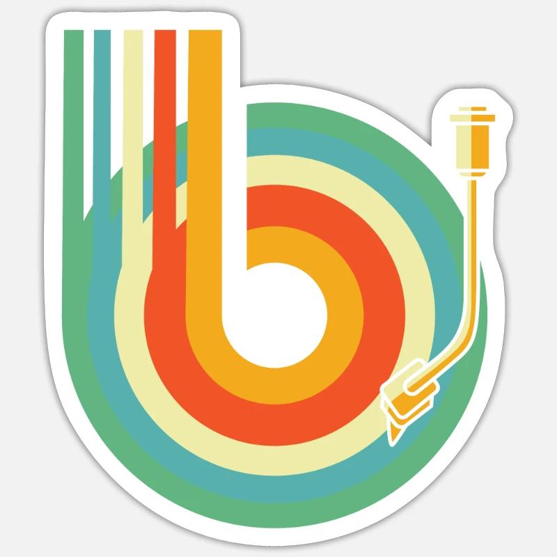 Collectionneur de disques vinyles - Sticker taille S (10 x 10 cm) - blanc mat