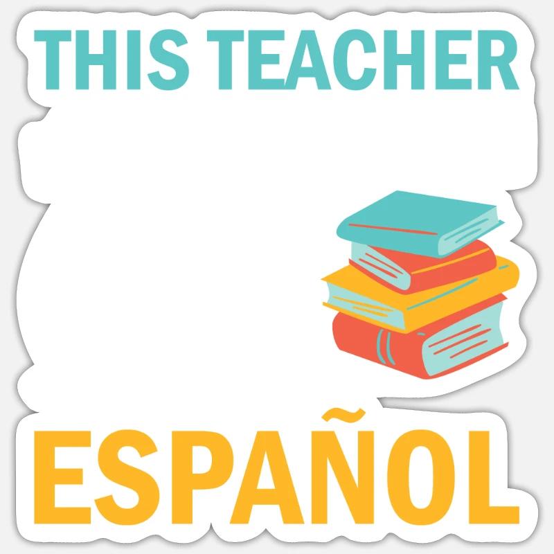 Spanischlehrerin Maestra Bilinguale Lehrerin - Sticker Größe S (10 x 10 cm) - Mattweiß