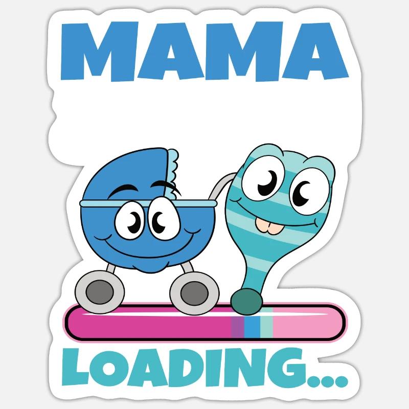 Mama 2024 werdende Mutter Schwangerschaft - Sticker Größe S (10 x 10 cm) - Mattweiß