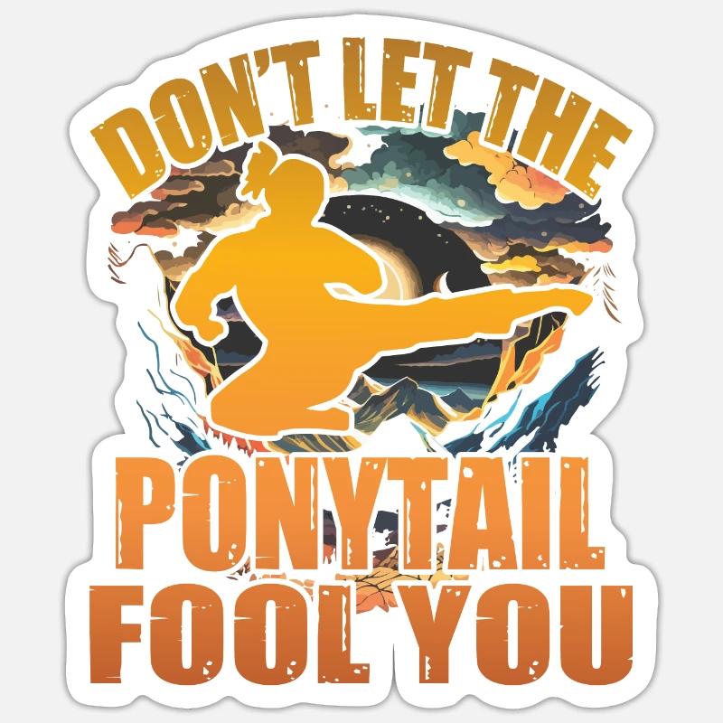 Ne vous laissez pas tromper par la queue de cheval Sticker taille S (10 x 10 cm)