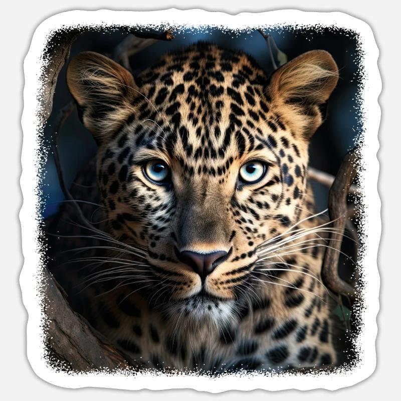 Leoparde realistic Leopard Sticker size S (10 x 10 cm)