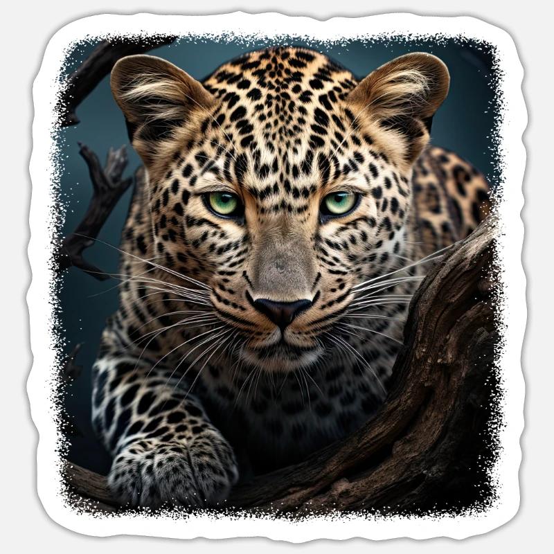Leoparde realistic Leopard Sticker size S (10 x 10 cm)