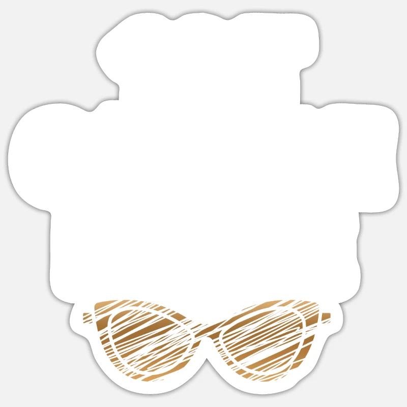 Kindergärtnerin Lustige Studentin 1. Abschluss - Sticker Größe S (10 x 10 cm) - Mattweiß
