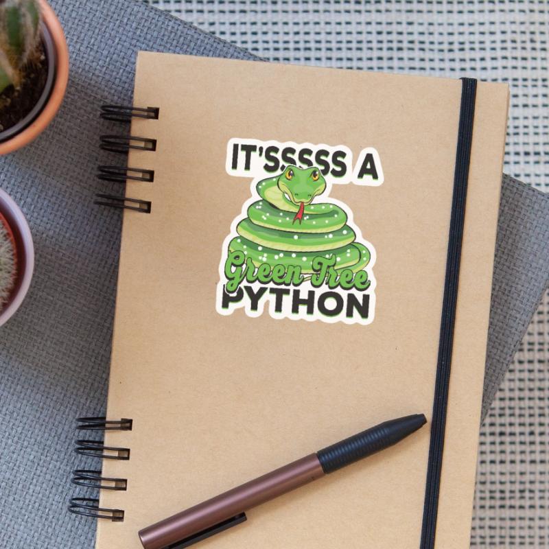c’est un python arborescent vert Sticker taille S (10 x 10 cm)