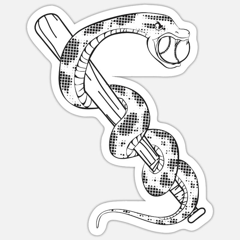 Snake - Sticker size S (10 x 10 cm) - white matte