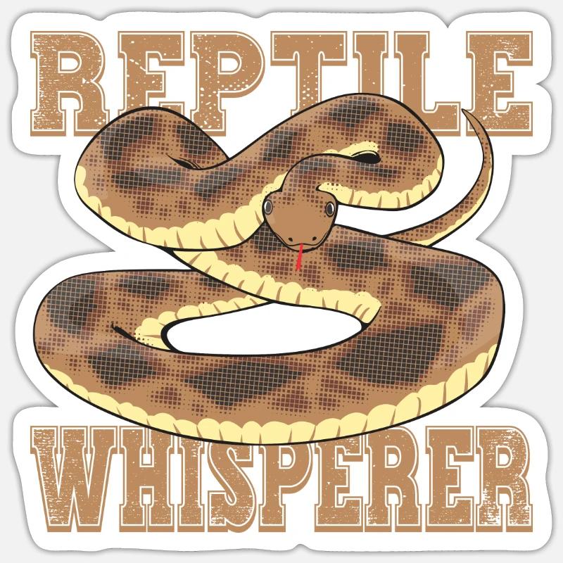 Chuchoteur de reptiles - Sticker taille S (10 x 10 cm) - blanc mat