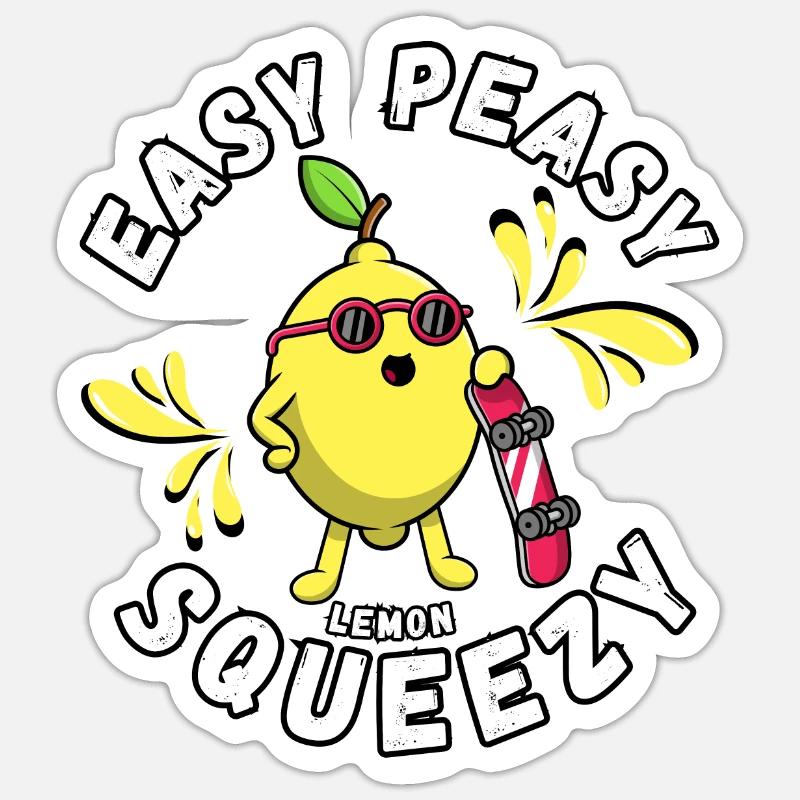 Easy Peasy Lemon Squeezy Sticker size S (10 x 10 cm)