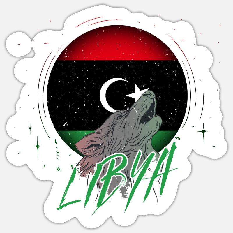 Libyen Sticker Größe S (10 x 10 cm)